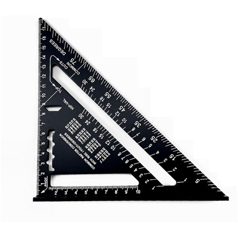 immagine 0 del prodotto bebusingoto squadra da carpentiere da 180 mm, goniometro triangolare in lega di alluminio, ispessito 45 90 gradi, alta precisione