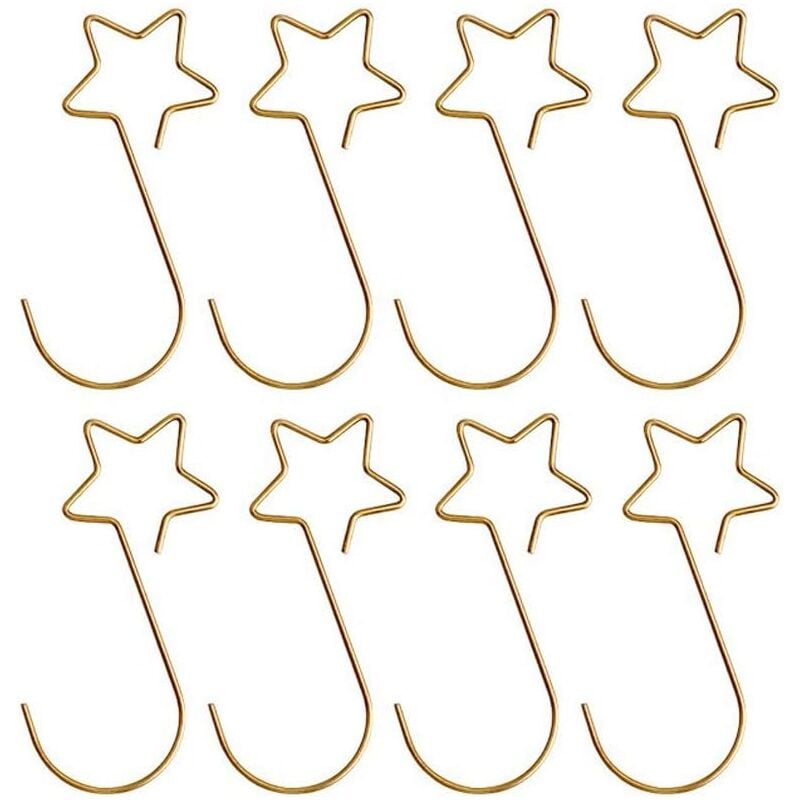 foto del prodotto bebusingoto stella d oro 100 pezzi di clip per palline di natale, ganci per albero di natale, ganci per palline di natale a forma di s