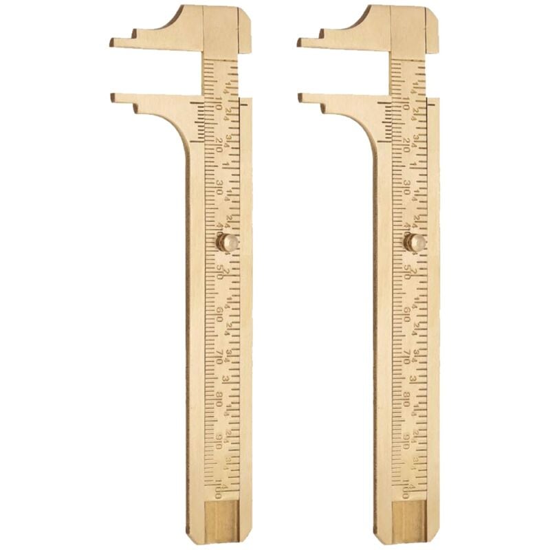foto del prodotto bebusingoto strumenti di misurazione, calibro a corsoio tascabile, righello in ottone, calibro a corsoio in ottone, calibro a corsoio portatile,