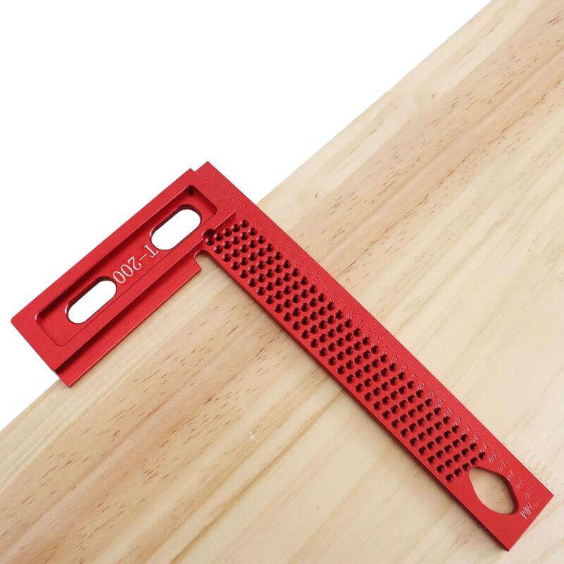 foto del prodotto bebusingoto strumenti di precisione per la lavorazione del legno t 200 , righello di misurazione dei fori quadrati in lega di alluminio, righello