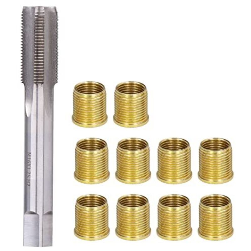 foto del prodotto bebusingoto strumenti per la riparazione della filettatura delle candele, kit di riparazione delle candele, kit per candele, inserti metallici