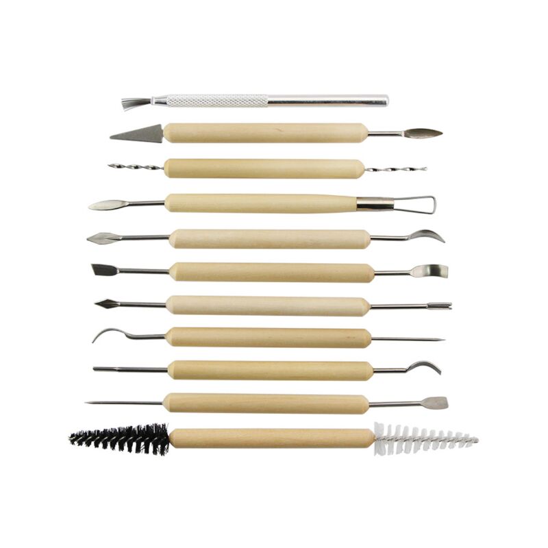 foto del prodotto bebusingoto strumenti per modellare 11 strumenti per scolpire di diverse dimensioni e forme ideali per lavorare con argilla, fimo, ceramica