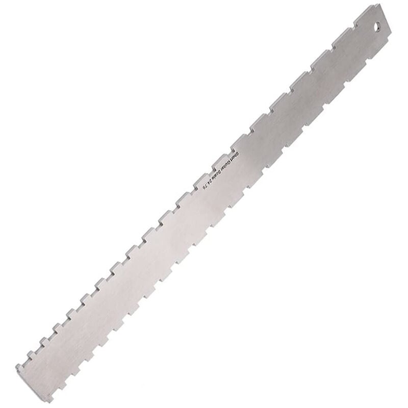 foto del prodotto bebusingoto strumento per liutaio per manici di chitarra, righello con bordo dritto dentellato in acciaio inossidabile, misuratore di altezza delle