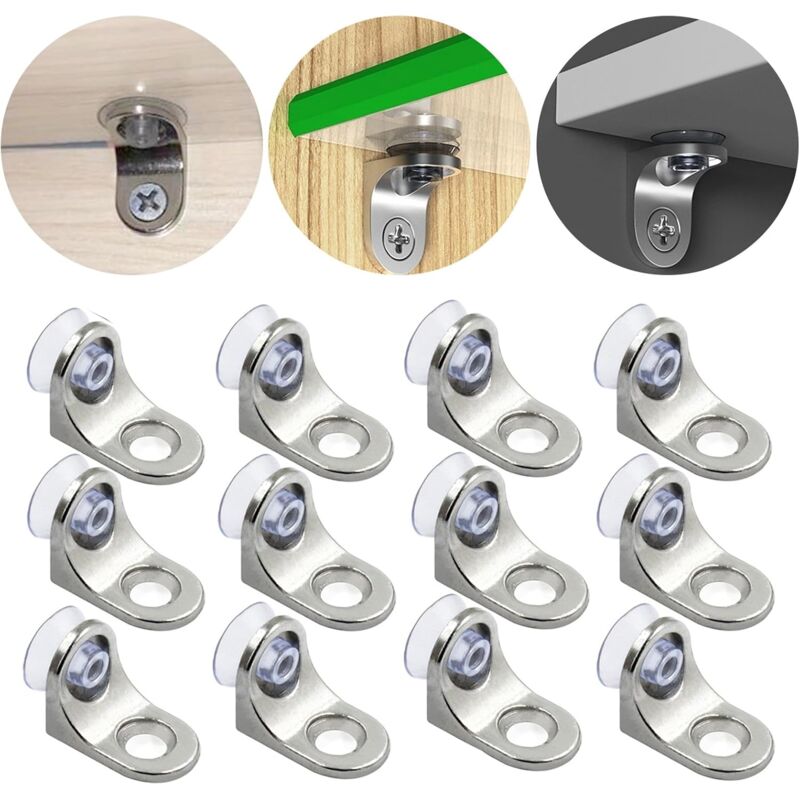 foto del prodotto bebusingoto supporti per mensole con rivestimento antiscivolo, 12 pezzi