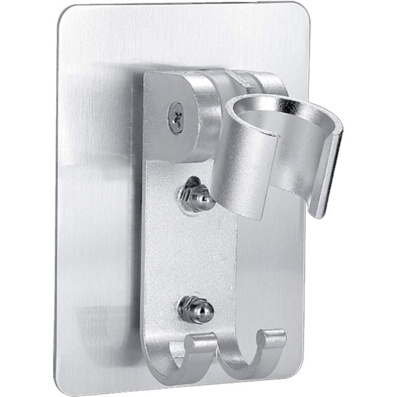 foto del prodotto bebusingoto supporto per soffione doccia adesivo resistente da 2 pezzi con staffa per asta doccia regolabile, supporto da parete per soffione