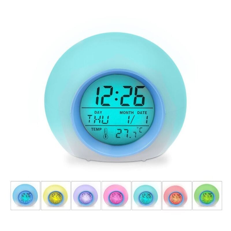 foto del prodotto bebusingoto sveglia digitale, sveglia digitale con led, display digitale di ora e temperatura, sveglia con funzione snooze, sveglia da viaggio