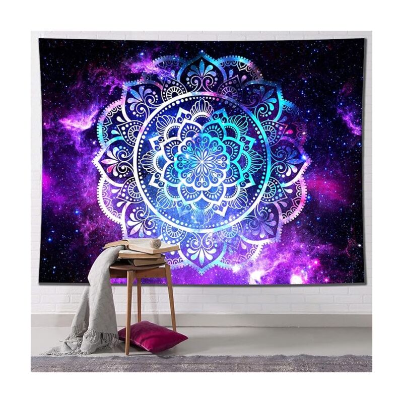 foto del prodotto bebusingoto tapestry aesthetics, arazzo da parete per camera da letto e soggiorno 150 x 139 cm 