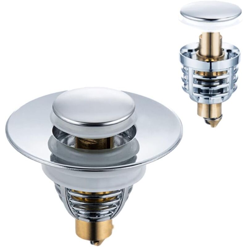 foto del prodotto bebusingoto tappo universale per lavello in acciaio inox con 2 guarnizioni