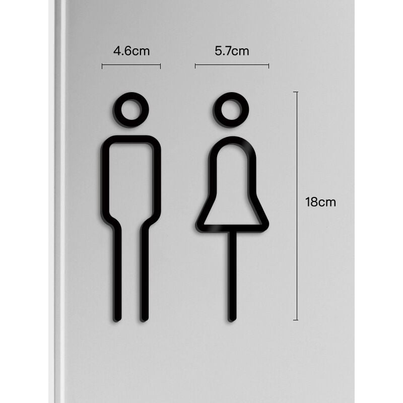 foto del prodotto bebusingoto targa da parete in metallo con scritta uomo e donna per porta del bagno, etichetta per lavanderia, segnaletica per wc targhe in