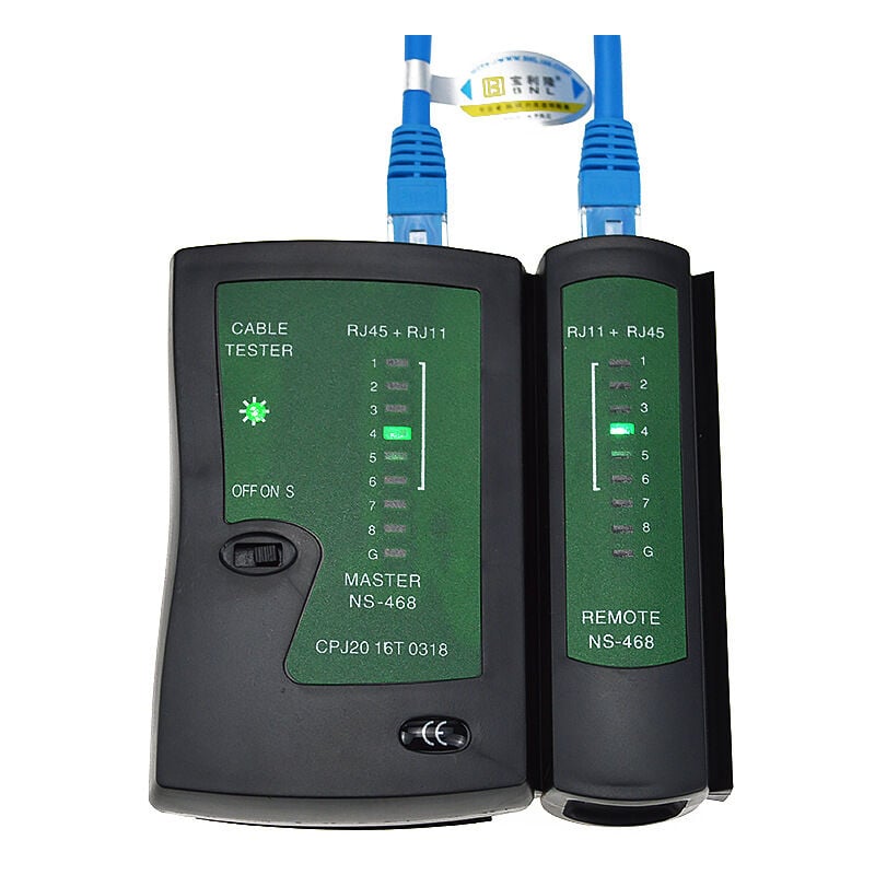 foto del prodotto bebusingoto tester per cavi di rete rj11 rj12 rj45 isdn tester per cavi di rete patch tester per cavi nero