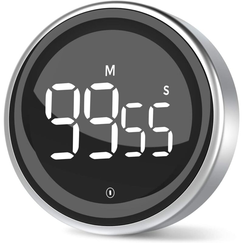 foto del prodotto bebusingoto timer da cucina digitale con cronometro e conto alla rovescia, alloggiamento in lega di alluminio, modalit di visualizzazione