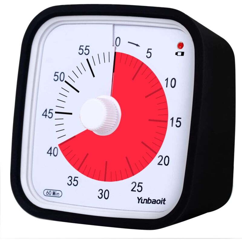 foto del prodotto bebusingoto timer in scatola, timer migliorato per il conto alla rovescia di 60 minuti per bambini e adulti con promemoria di batteria scarica e