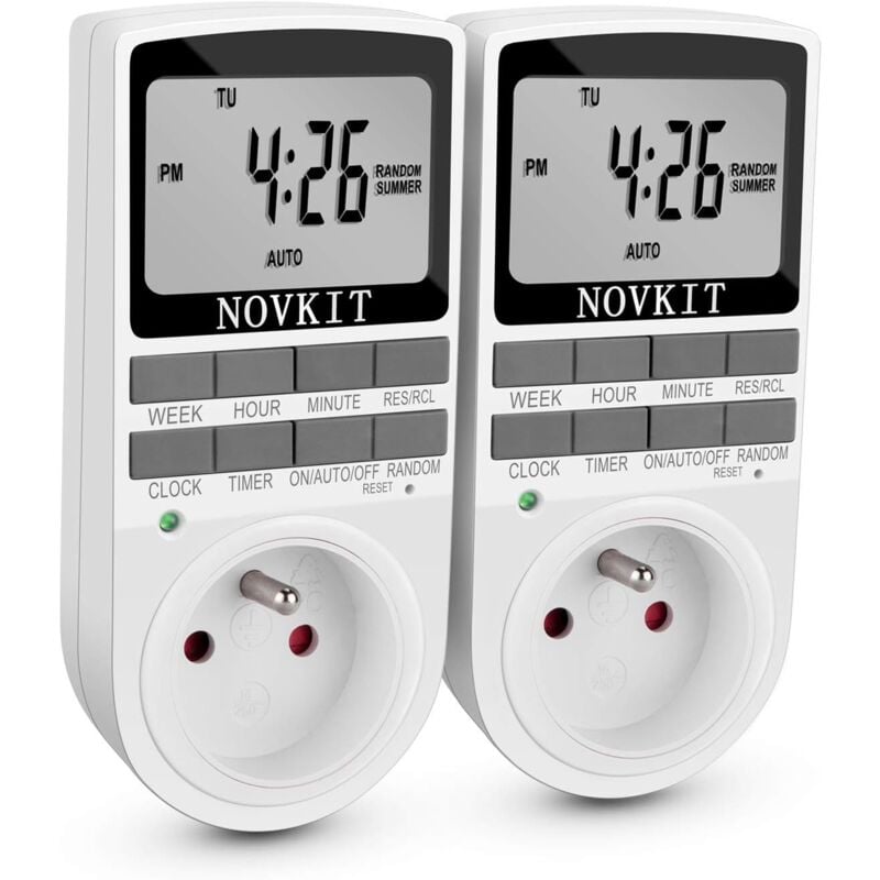 foto del prodotto bebusingoto timer per prese elettriche e digitali, timer per prese digitali con modalit antifurto e ampio schermo lcd, risparmia elettricit 