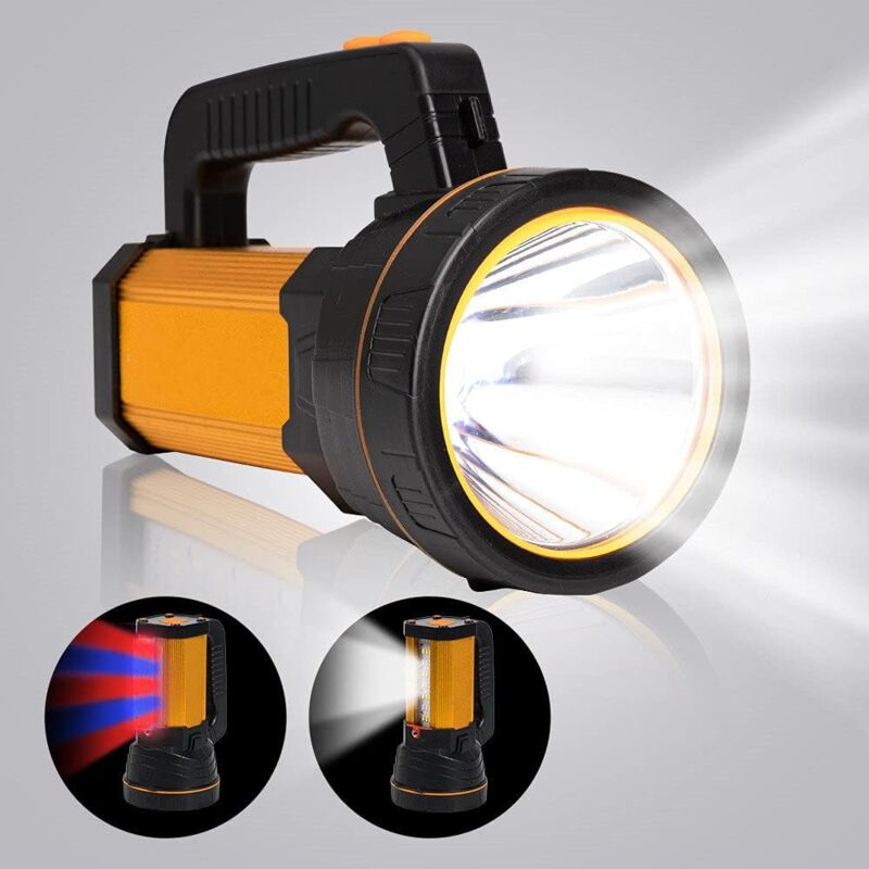 foto del prodotto bebusingoto torcia a led ricaricabile ultra potente, alta luminosit , 6000 lumen, lungo raggio, per emergenze in casa e in campeggio.