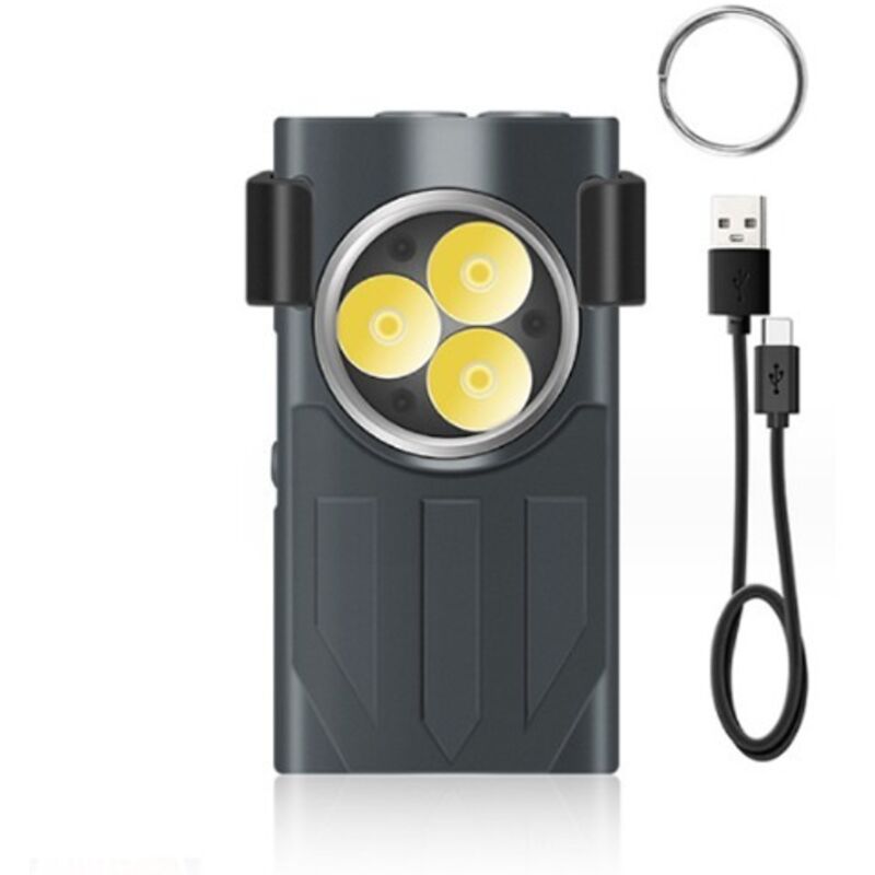 foto del prodotto bebusingoto torcia edc ricaricabile da 1100 lumen con base magnetica e clip, torcia led piccola ultra potente per esterni, emergenza, c