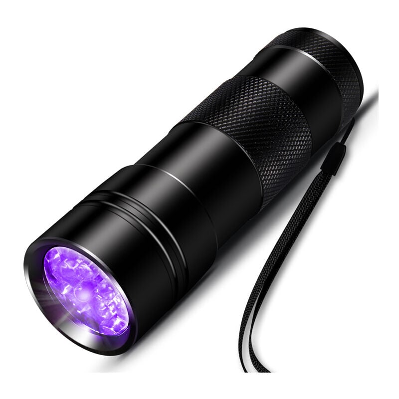 foto del prodotto bebusingoto torcia led uv le, torcia ultravioletta a 395 nm, torcia a luce nera a led, 3 batterie aaa incluse per rilevare macchie su