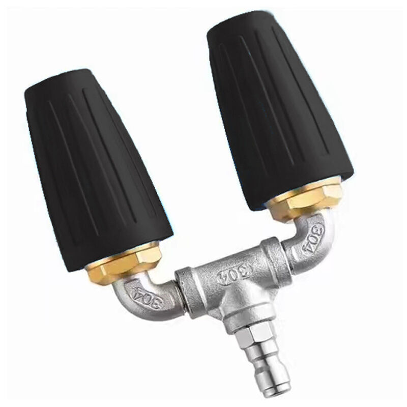 foto del prodotto bebusingoto ugello turbo rotante doppio, pistola ugello turbo rotante 020 da 1 4 di pollice 4000 psi, attacco rapido da 1 4 , accessori per