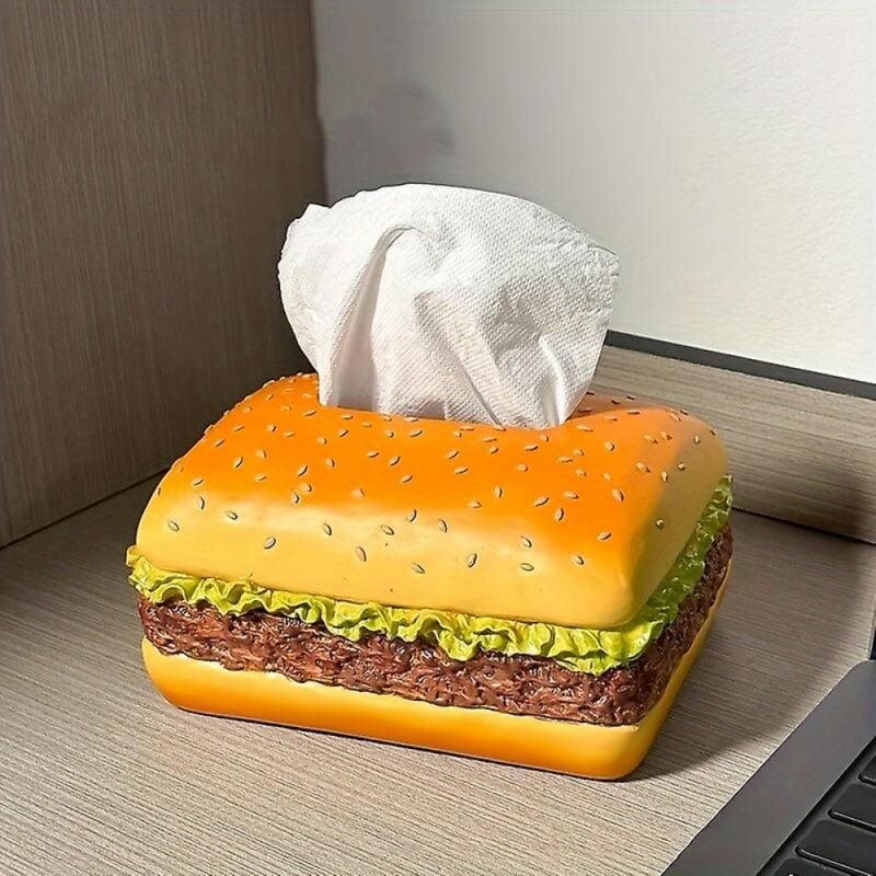 foto del prodotto bebusingoto x portafazzoletti hamburger porta carta decorativo retr unico con un design divertente e innovativo
