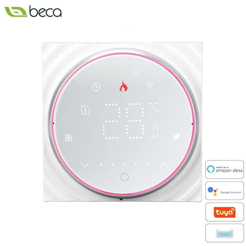 foto del prodotto beca termostato rotondo smart wifi bht 6001gclw bianco