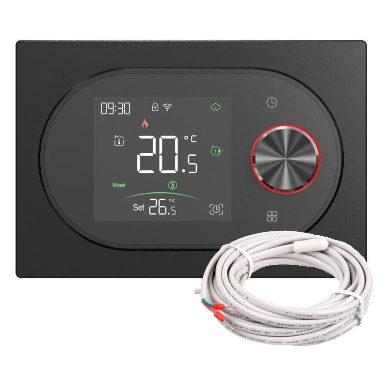 foto del prodotto beca termostato smart wifi bac 9000alwe fan coil con sonda expert4house edition nero