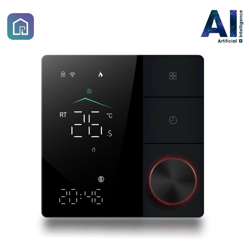 foto del prodotto beca - termostato smart wifi bht-18gblw-ai con intelligenza artificiale nero