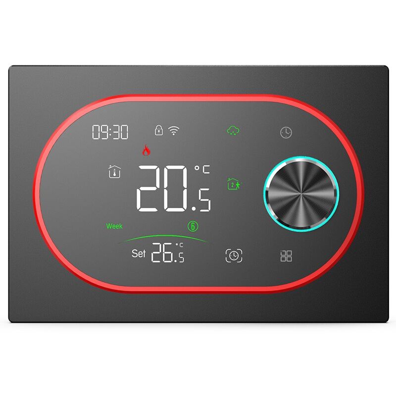 foto del prodotto beca - termostato smart wifi bht-9000gclw expert4house edition nero e rosso