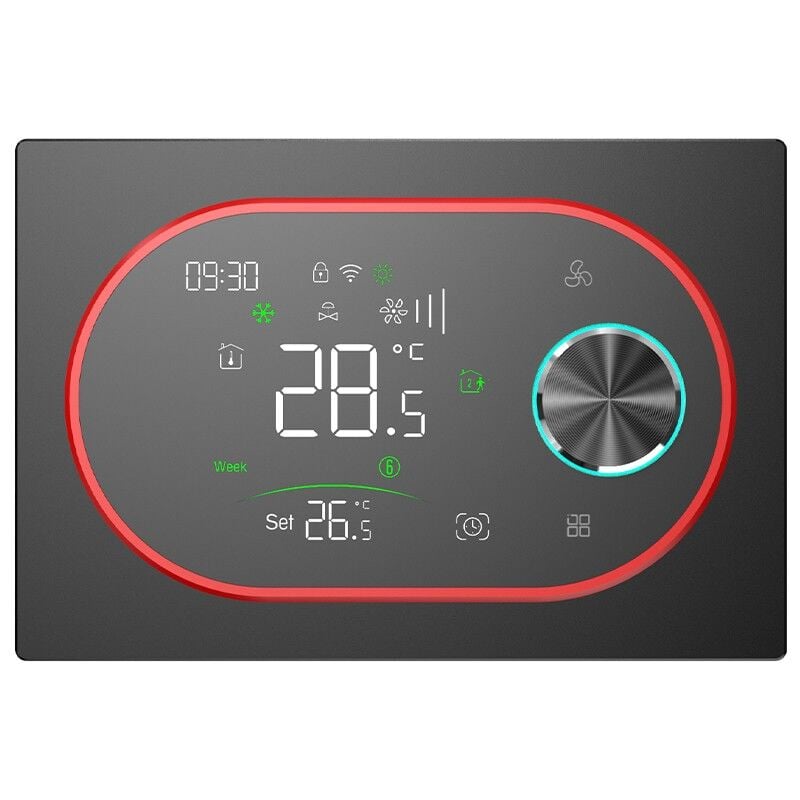 immagine 0 del prodotto beca termostato smart zigbee bac 9000alzb expert4house edition nero e rosso
