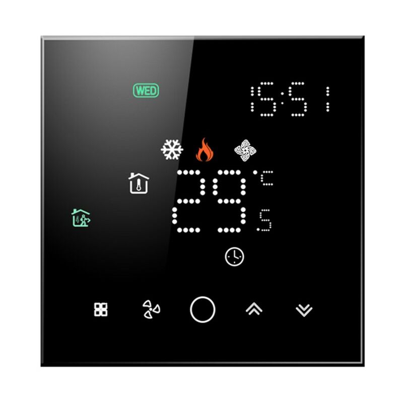 foto del prodotto beca termostato wifi bac 003alw fan coil nero