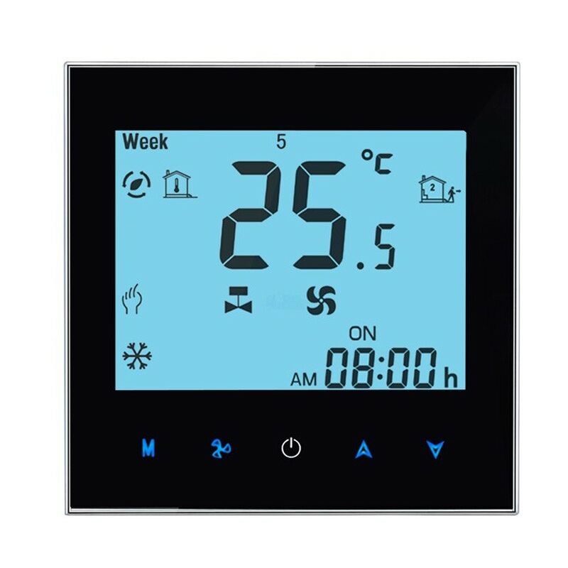 foto del prodotto beca termostato wifi bac 2000mlw fan coil 0 10v nero