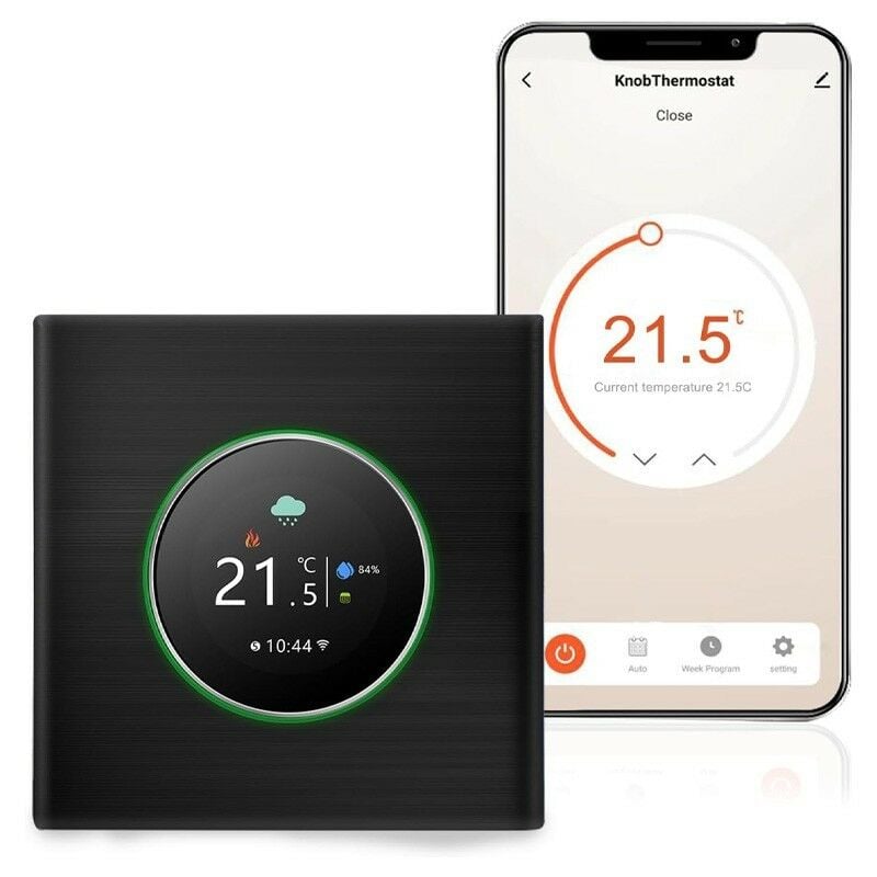 foto del prodotto beca termostato wifi bac 7000alw con manopola nero