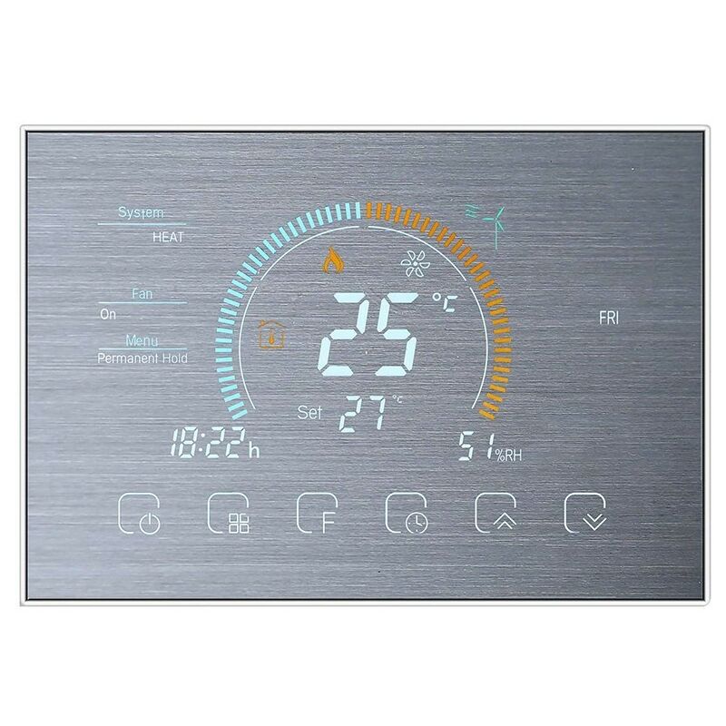 foto del prodotto beca termostato wifi bac 8000elw fan coil 12 volt grigio