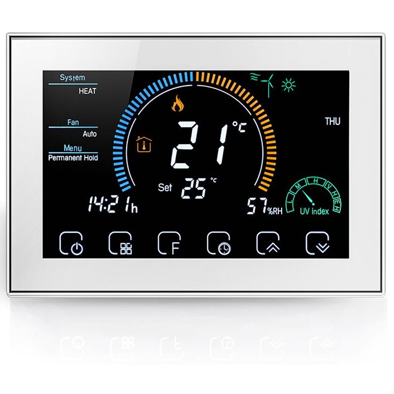 foto del prodotto beca termostato wifi bac 8000elw fan coil 240 volt bianco