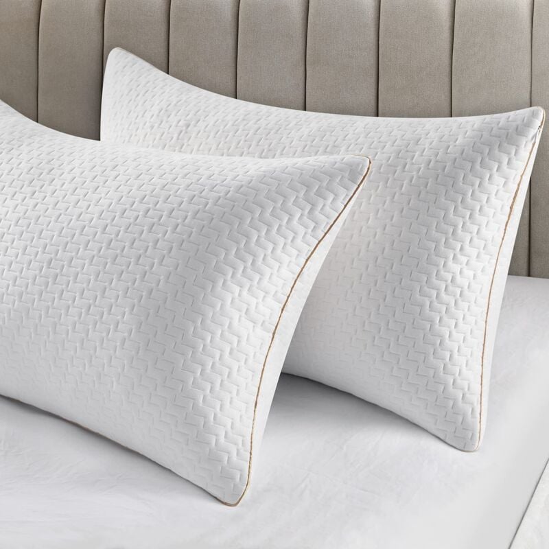 foto del prodotto bedstory cuscini per dormire, 2 pezzi, ipoallergenici e anti polvere, cuscini da letto di qualit alternativa, per schiena stomaco e traversine