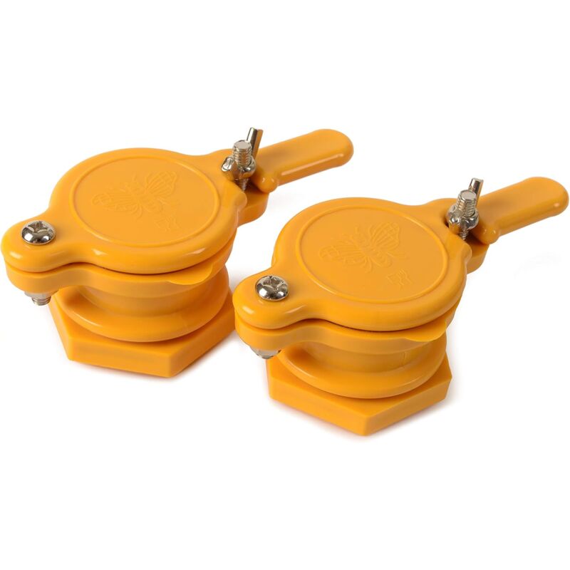 foto del prodotto beecastle 2 pezzi cancello per miele durevole per estrattore, rubinetto per estrattore di miele, attrezzatura per apicoltura colore giallo chiaro 