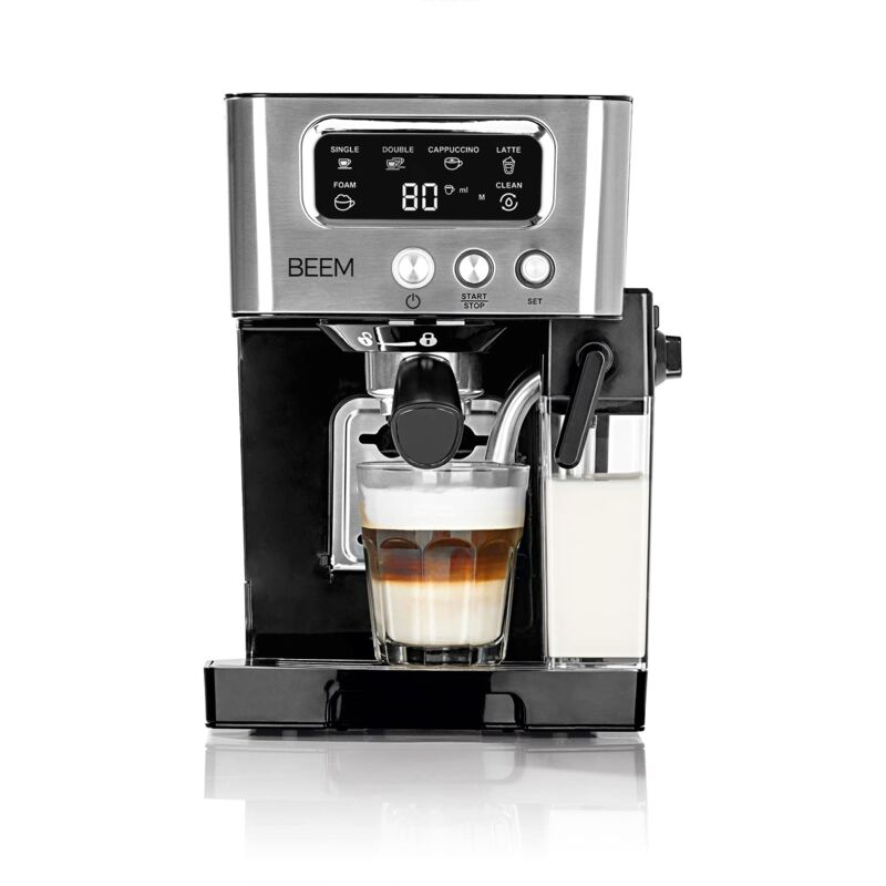 foto del prodotto beem espresso latte macchina portafiltro da 15 bar specialit del caff come dal barista con serbatoio per latte da 0,4 l e serbatoio