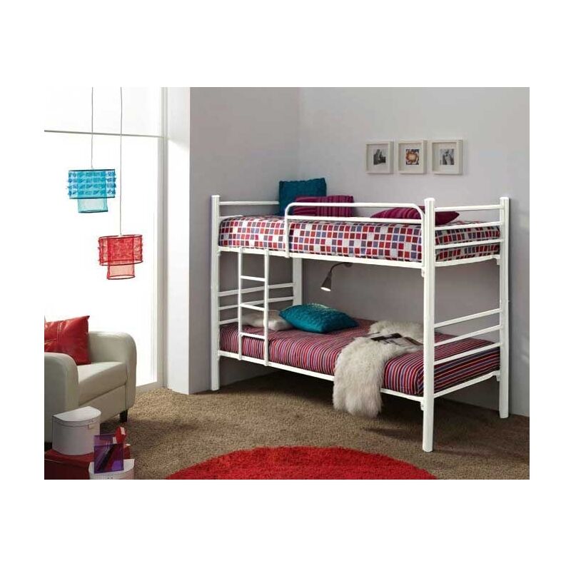 foto del prodotto befara - letto a castello divisibile ceres - argento - 80 x 190 - senza letto aggiuntivo
