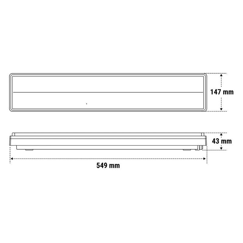 foto del prodotto beghelli lampada di emergenza led ticinque se 18w 4000k ip42 549 mm 8584