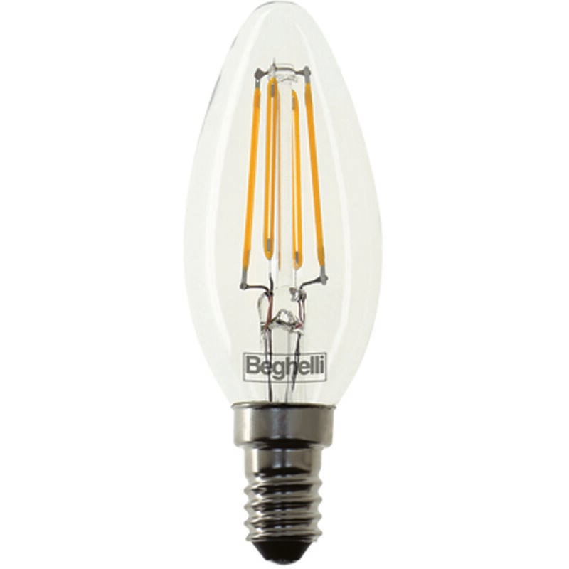 foto del prodotto beghelli lampada filo led oliva zafiro e14 6w 4000 k naturale 810 lm 35x98h