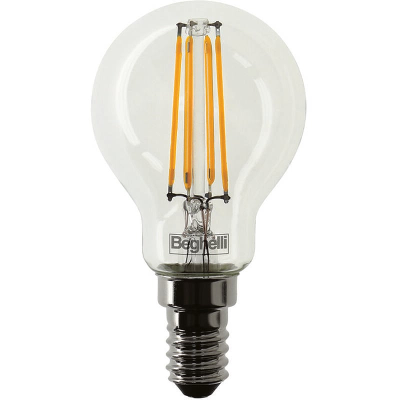foto del prodotto beghelli lampada filo led sfera zafiro e14 4w 4000 k naturale 470 lm 45x84h