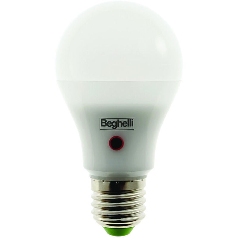 foto del prodotto beghelli lampada led goccia savingled sensor con sensore crepuscolare e27 12w 3000 k calda 1300 lm 65x124h
