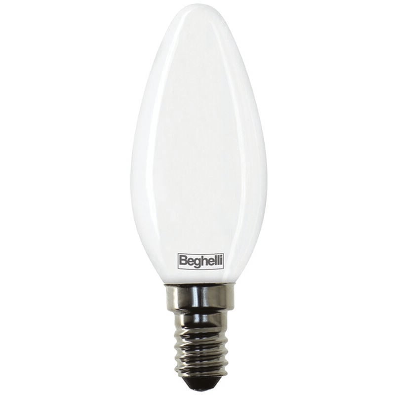 foto del prodotto beghelli lampada led oliva tuttovetro e14 5w 4000 k naturale 600 lm 32x102h