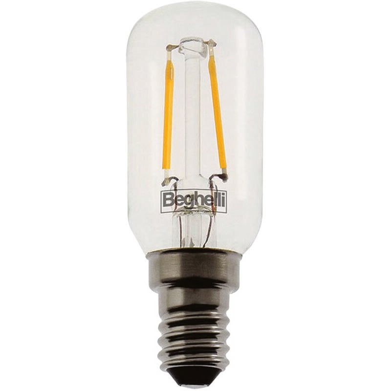 foto del prodotto beghelli lampada piccola pera filo led zafiroled t26 e14 1,5w 3000 k calda 140 lm 250x550h