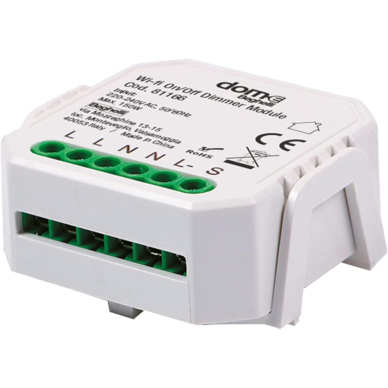 foto del prodotto beghelli modulo smart attuatore on off rel e dimmer wi fi dom e 81166