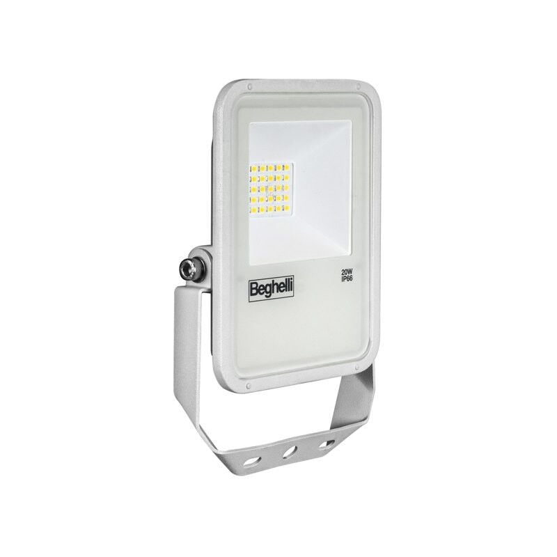 foto del prodotto beghelli proiettore led floodlight fl 20w 6500k ip66 bianco 86153