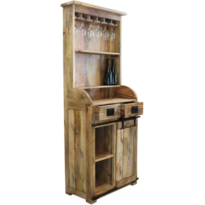 foto del prodotto beily credenza a giorno in legno di mango