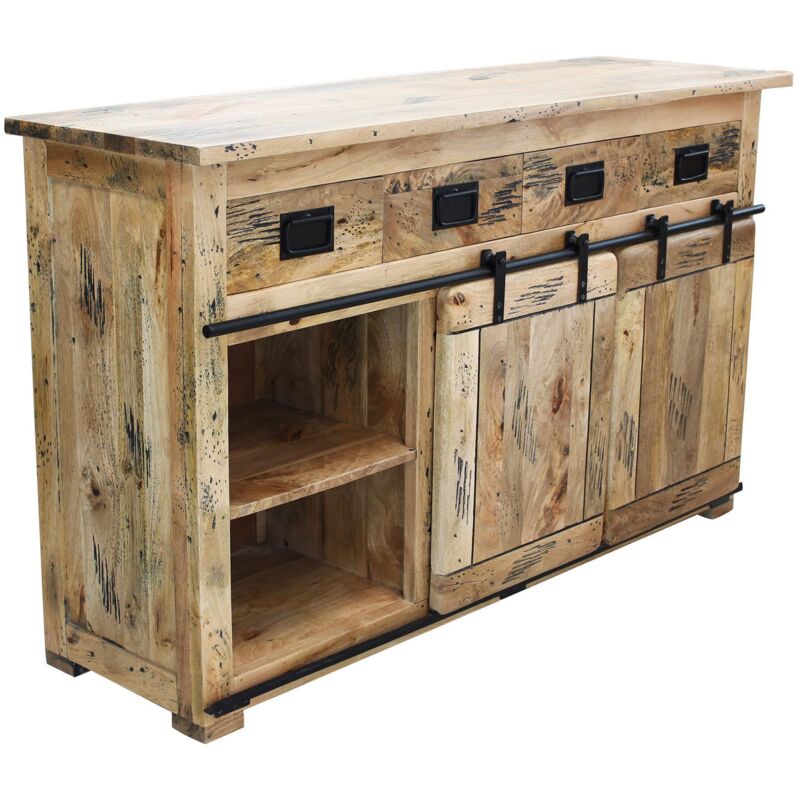 foto del prodotto beily madia legno di mango quattro cassetti
