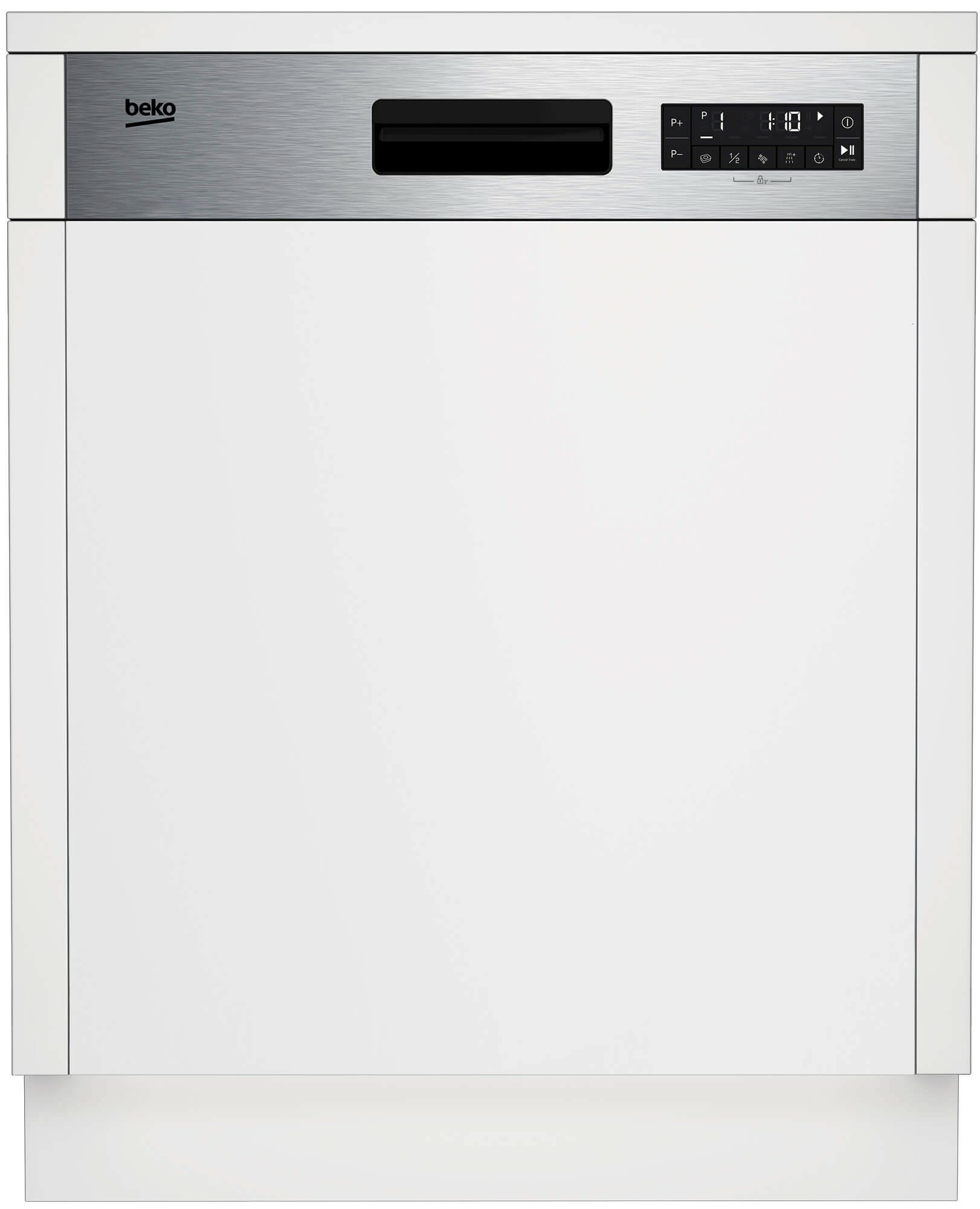 foto del prodotto beko b300 lavastoviglie 60cm semi integrata con cruscotto inox, classe d, 45 dba