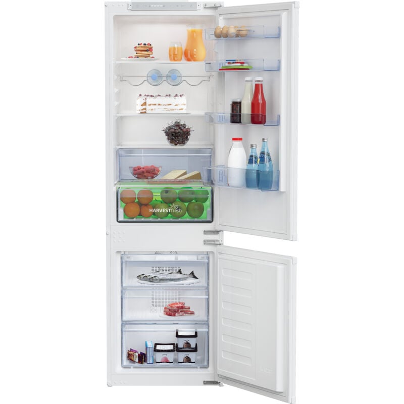 foto del prodotto beko bcha275e4sn. capacit netta totale 262 l. cerniera porta destra, tipo di display led. classe climatica sn st, emissione acustica 38 db.
