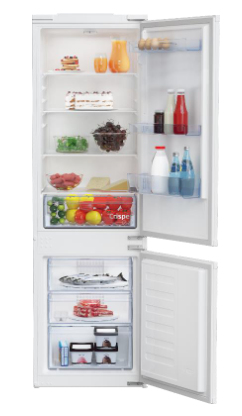 foto del prodotto beko bcsa285k4sn1 frigorifero con congelatore da incasso 271 l e bianco