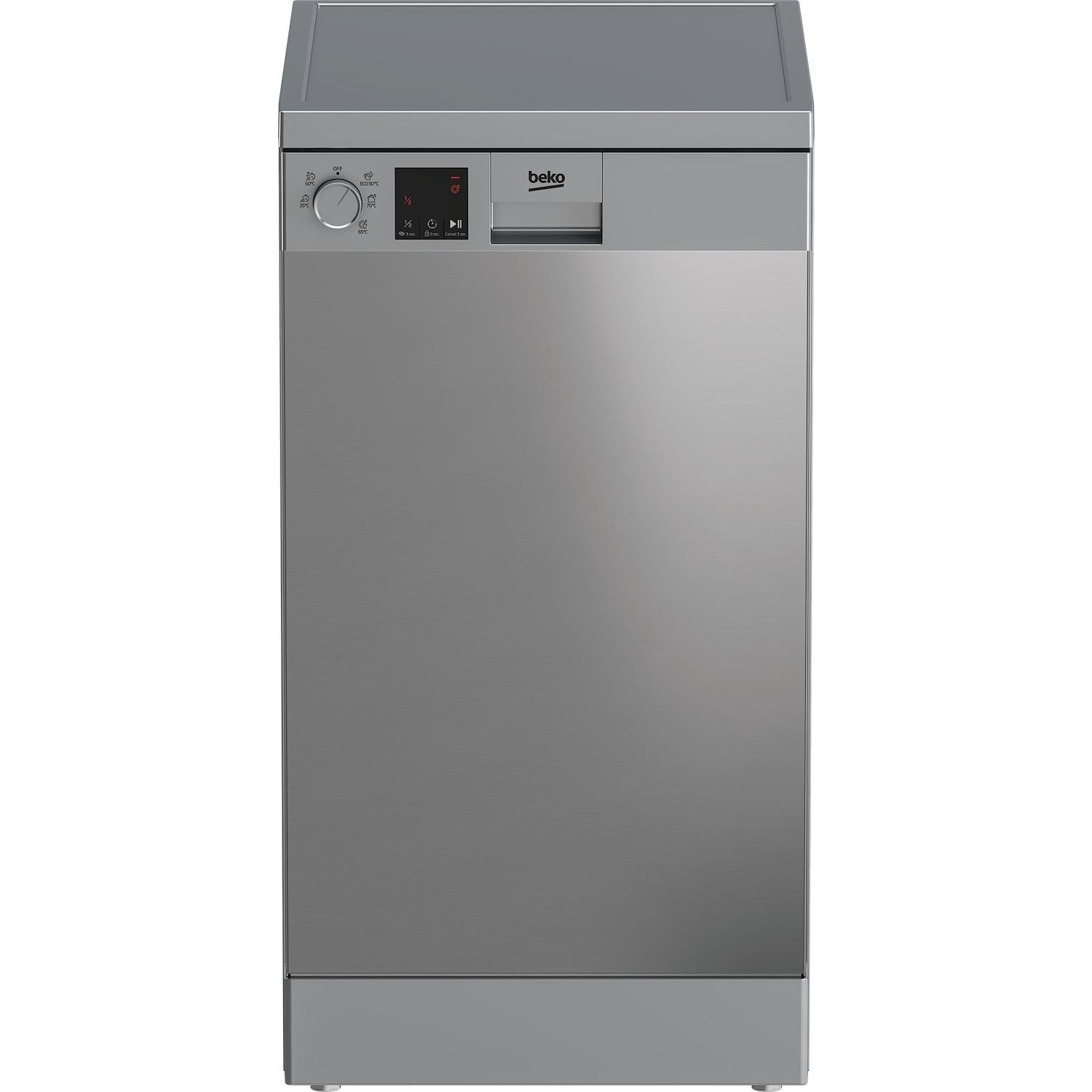 foto del prodotto beko dvs05024x lavastoviglie a libera installazione slim, 45 cm, 10 coperti